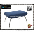 High quality popular strong colorful soft ottoman stool with steel legs